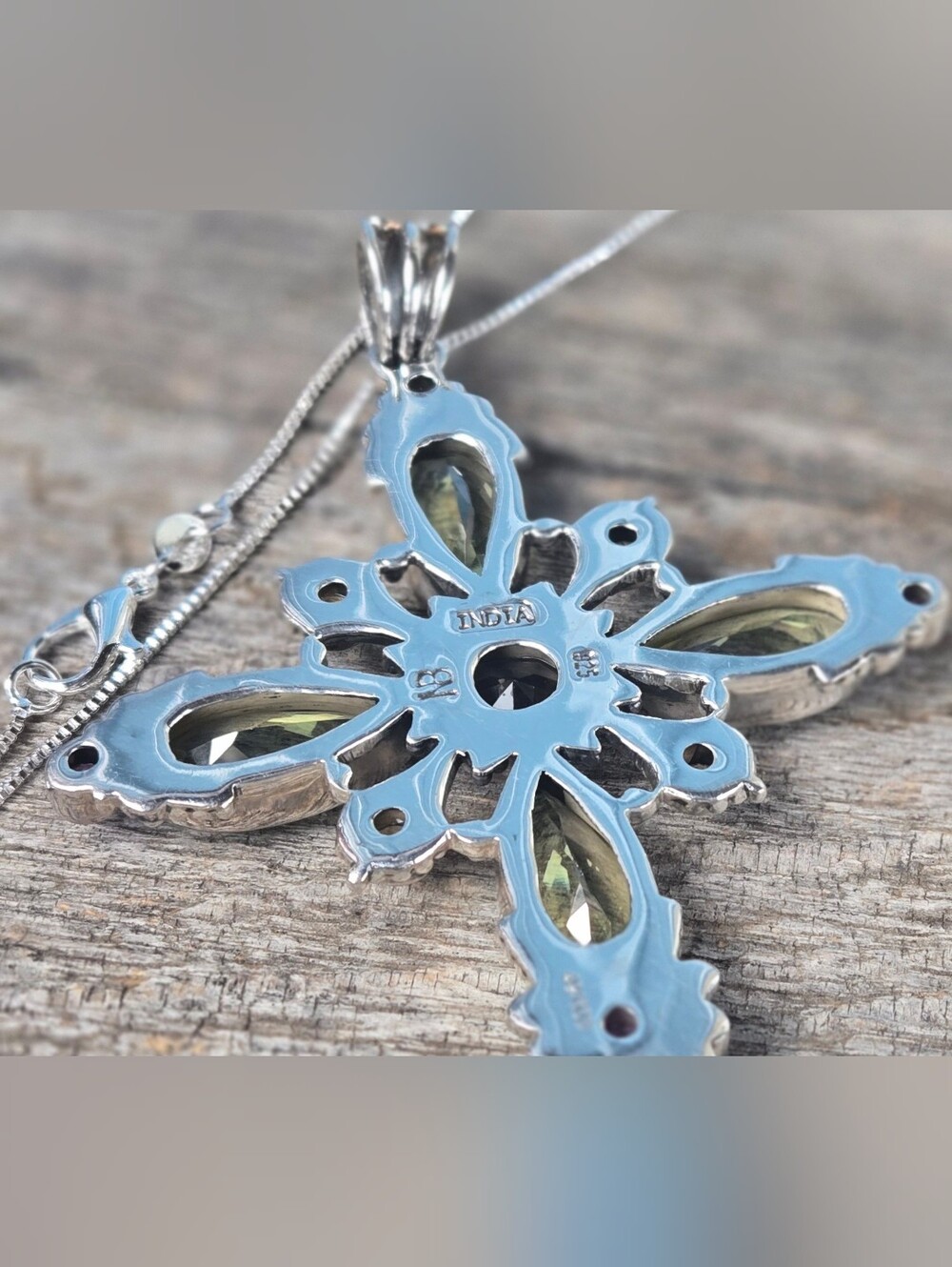 Nicky Butler RAJ LIMITED EDITION 925 Sterling Silver Cross NB Pendant Necklace - Picture 12 of 16